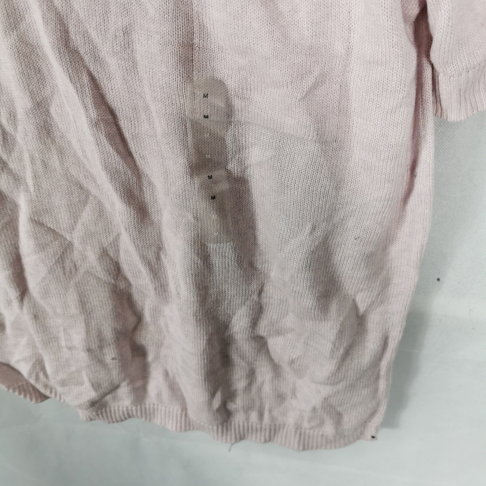Ladies Jumper Size M 12 14 GAP Pink Thin Knit Smart Casual Short Sleeve - Picture 2 of 7